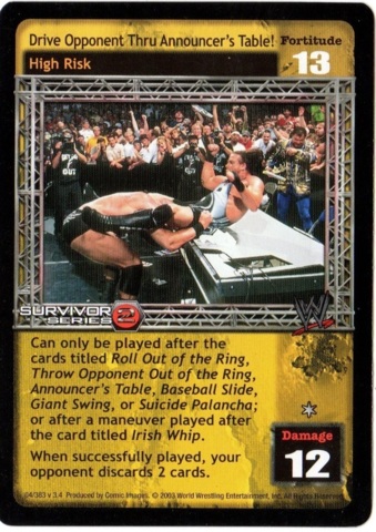Drive Opponent Thru Announcers Table! (SS2)